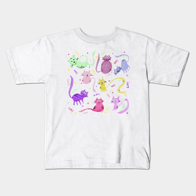 Kittens Kids T-Shirt by smoochugs